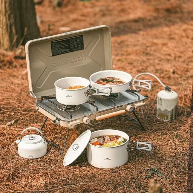 Чайник з керамічним антипригарним покриттям Naturehike CNK2450CF013 0,8 л, алюміній, білий — Photo 6