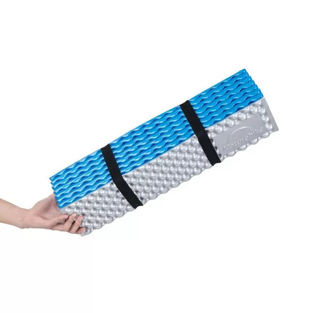Килимок туристичний складаний одномісний IXPE Naturehike NH19QD008 з алюмінієвою плівкою, 185x56x1.8 см, жовтий для походів — Photo 2