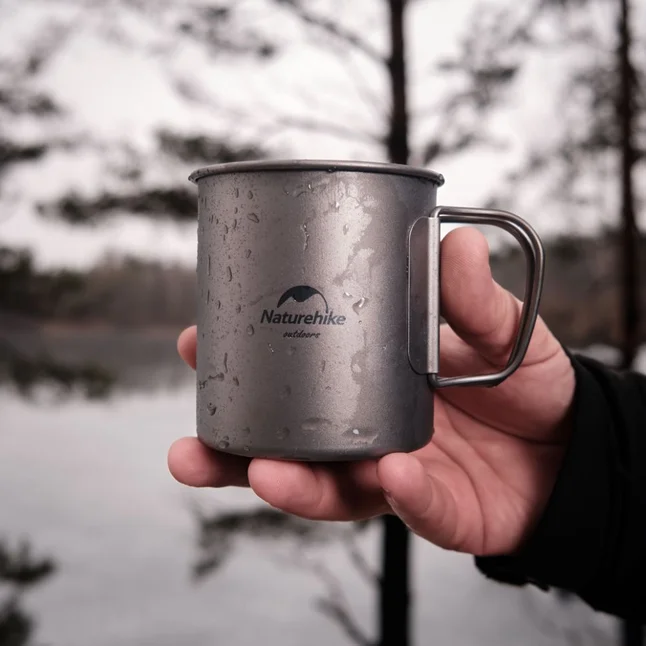 Кружка титанова з ручкою 450 мл Naturehike NH20CJ005 — Photo 7