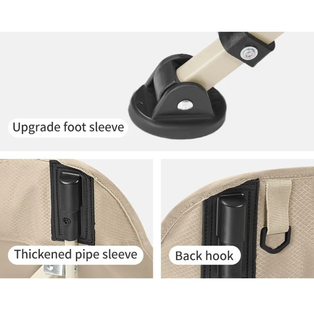 Стілець складаний Naturehike Stellaluna T04 CNK2550JJ022, вуглецева сталь, хакі — Photo 2