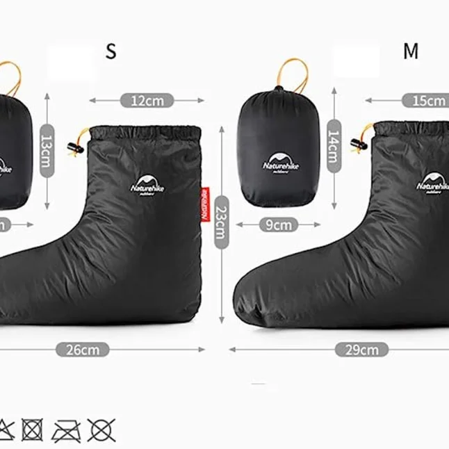 Черевики на гусячому пуху Naturehike NH18S023-T, розмір 36-40, чорні — Photo 3