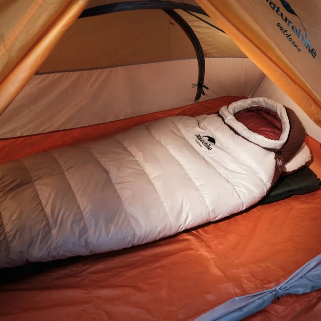Спальник з натуральним пухом Naturehike Snowbird NH20YD001, p-р L, коричневий 720 г — Photo 14