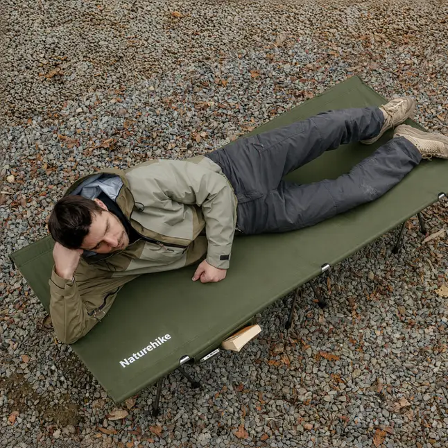 Ліжко складане туристичне ультралегке Naturehike XJC04 NH19JJ006, одномісне, 190 х 70 х 38 см, темно-зелений — Photo 2