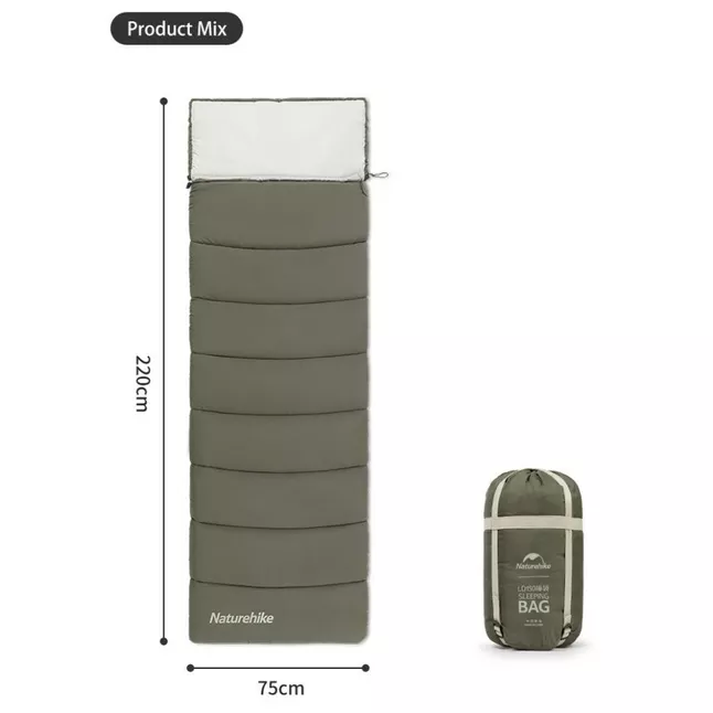 Спальник з капюшоном Naturehike LD350 CNK2300SD016, темно-зелений — Photo 3