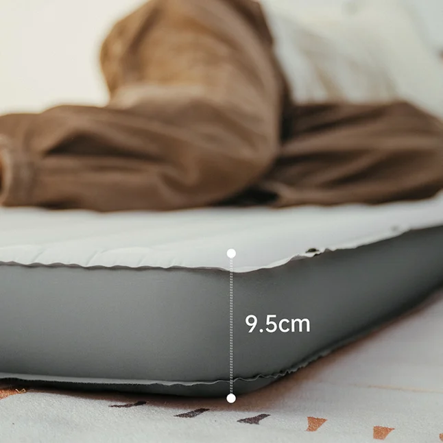 Матрац туристичний надувний одномісний Naturehike CNK2450WS034, 198х68х9.5 см, білий, для кемпінгу із мішком для надування — Photo 7