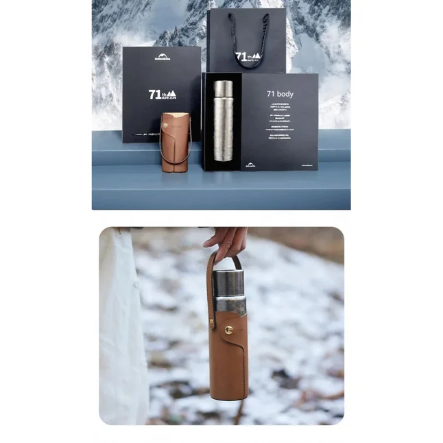 Термос титановий з чохлом Naturehike CNK230CF012 600 ml — Photo 6