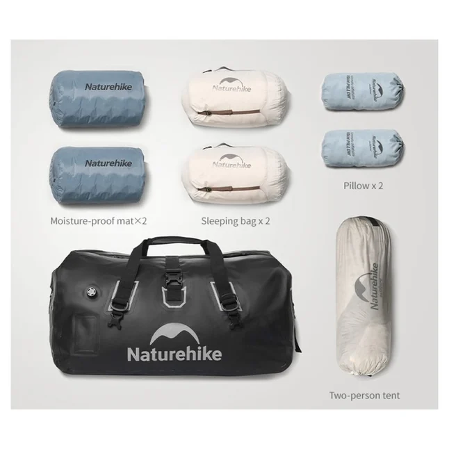 Водонепроницаемая дорожная сумка Naturehike CNK2450XB015, 90 л, черная — Photo 3