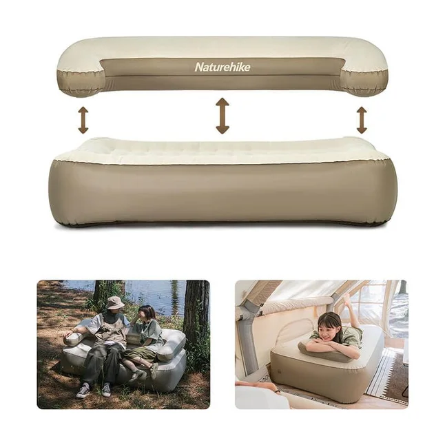 Диван, матрас надувний двомісний Naturehike NH22FCD07, надлегкий, 165x95x65 см, зі зйомною спинкою — Photo 4