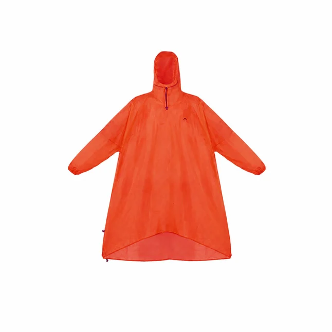 Дождевик-пончо легкий с рукавами Naturehike CNK2620FS011, L, оранжево-красный