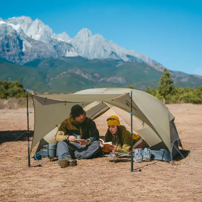 Намет двомісний ультралегкий Naturehike Mongar UL CNK2550WS016, коричневий — Photo 1