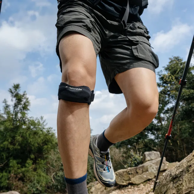 Бандаж на коліно трикотажний Naturehike Qingjia CNK2650DS014, універсальний розмір, чорний — Photo 5