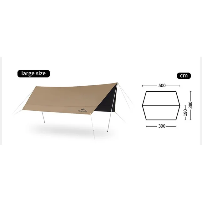 Тент універсальний Naturehike CNK2350WS015, розмір L, бежевий — Photo 9