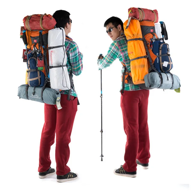 Рюкзак туристичний Naturehike NH70B070-B, 70 л + 5 л, блакитно-сірий — Photo 14
