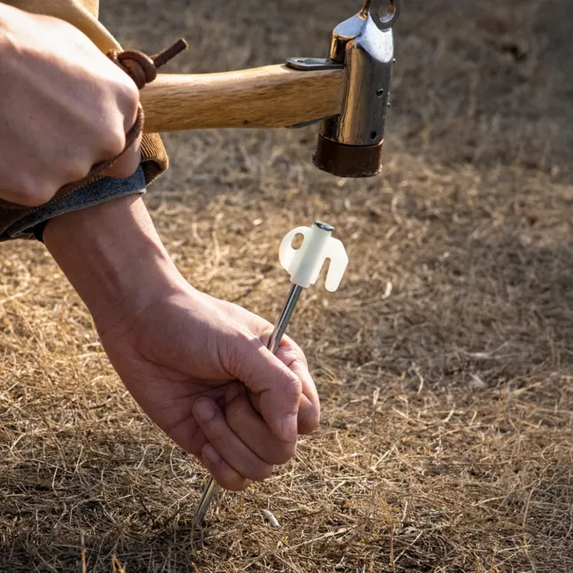 Кілки туристичні світловідбивні Naturehike CNK2550PJ012, 20 см, 4 шт, білий — Photo 1