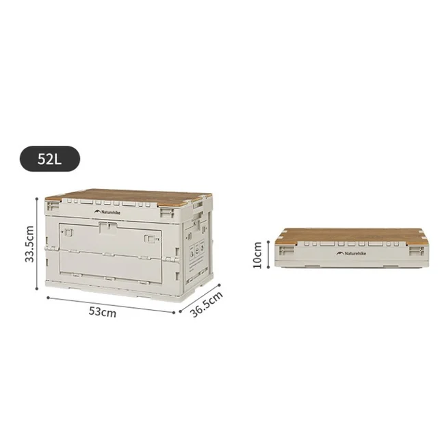 Складаний контейнер Naturehike CNK2450XB020, 52 л, бежево-сірий — Photo 4