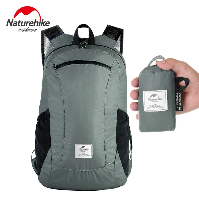 Рюкзак компактний надлегкий Naturehike NH17A012-B, 18 л, Сірий — Photo 8