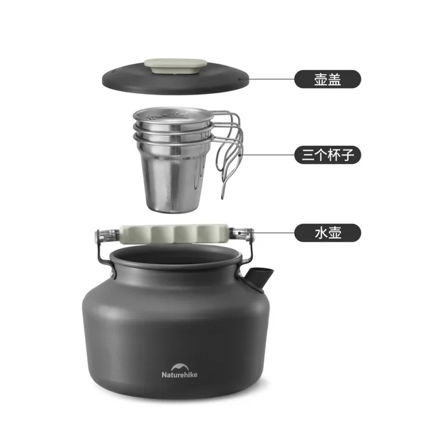 Кемпінговий чайник Naturehike CNK2450CF030 1,4 л, алюміній — Photo 7