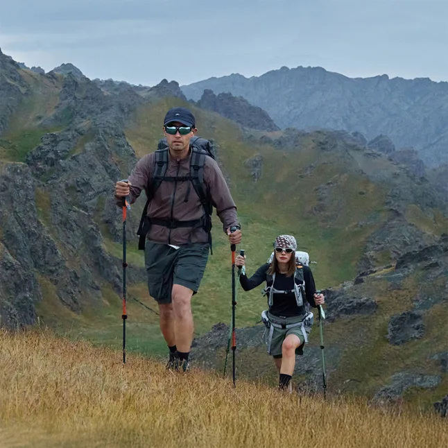 Комплект із трекінгових палиць карбонових телескопічних, 2 шт Naturehike CNK2550DS015, 61–135 см, зелений — Photo 2