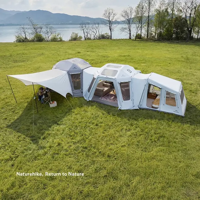 Намет чотиримісний надувний Naturehike Gen Air FL CNK2550WS046, сірий — Photo 1