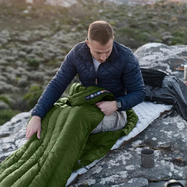 Спальний мішок з натуральним пухом Naturehike CWM295 CNK2300SD013, зелений — Photo 7