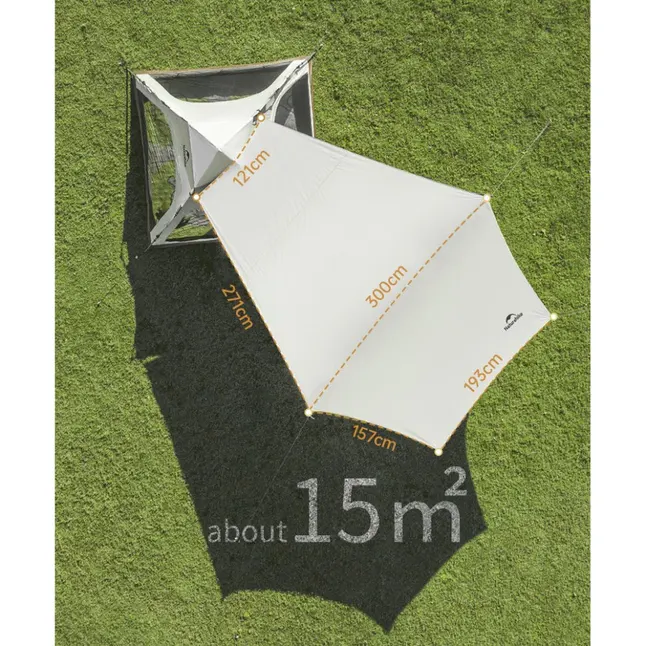 Намет тримісний автоматичний із тентом Naturehike Ango CNK2550WS010, S, сірий — Photo 9