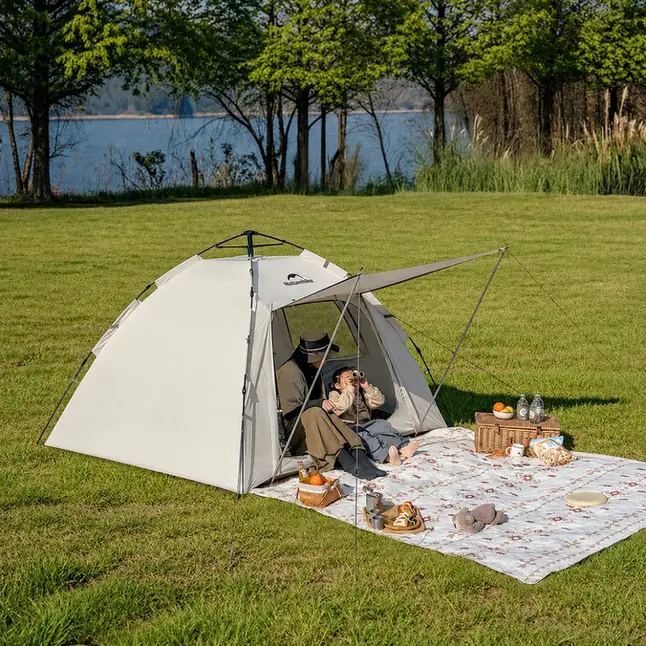 Намет тримісний автоматичний з тентом Naturehike Ango S CNK2650WS018, коричневий — Photo 1