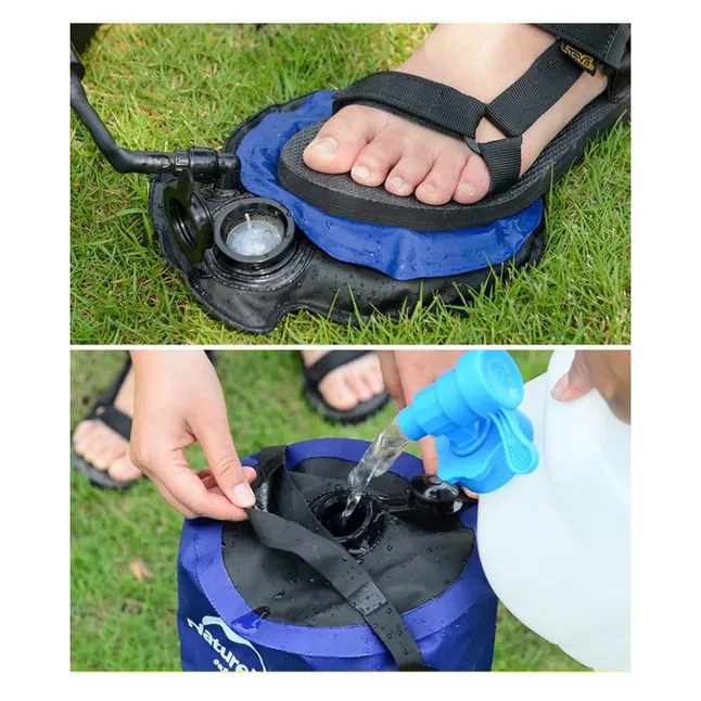 Душ кемпінговий Naturehike NH17L101-d, Блакитний — Photo 5