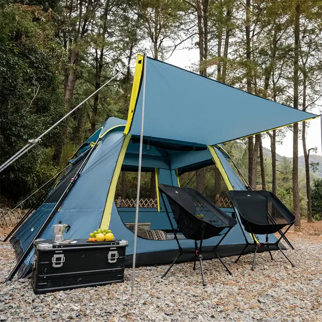 Намет чотиримісний швидкорозкладний Naturehike Cape Lite CNK2650WS022, блакитний — Photo 1