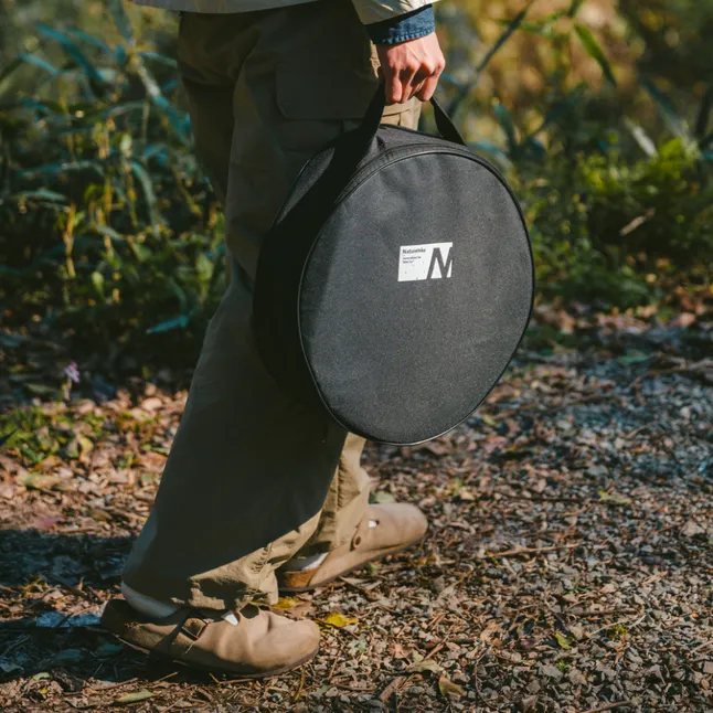 Настільна кругла піч із решіткою гриль та сковорідкою Naturehike CNK2550CF010, 36*32.6*12 см, хромоване залізо — Photo 9