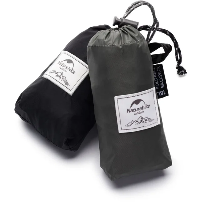 Рюкзак компактний надлегкий Naturehike NH17A012-B, 18 л, Сірий — Photo 4