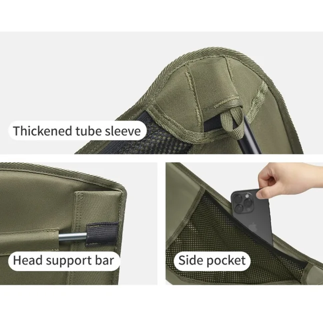 Стілець складаний ультралегкий Naturehike CNK2550JJ013 Yamami YL01, розмір L, алюміній, чорний — Photo 3