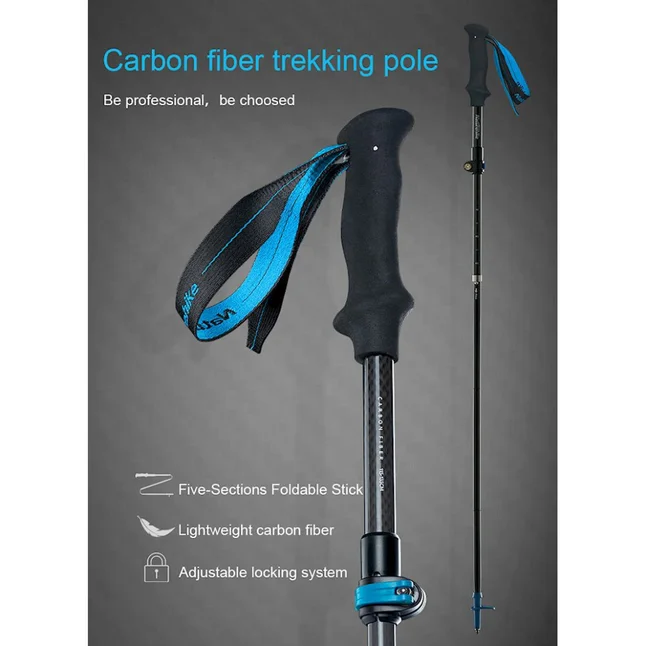 Трекінгова палиця Naturehike ST07 NH18D010-Z, 115-135 см, бордова — Photo 2