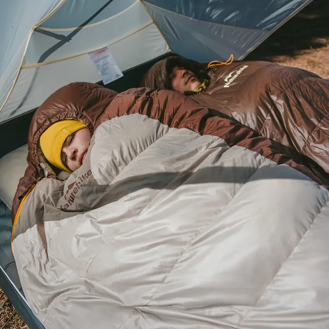 Спальник з натуральним пухом Naturehike Snowbird CNK2550WS014, p-р L, коричневий 400 г — Photo 2