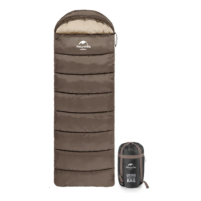 Спальник з капюшоном Naturehike U350 NH20MSD07, (1°c), правий, коричневий