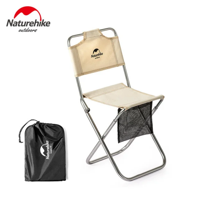 Стілець складаний зі спинкою Naturehike mz01 black NH18M001-Z — Photo 3