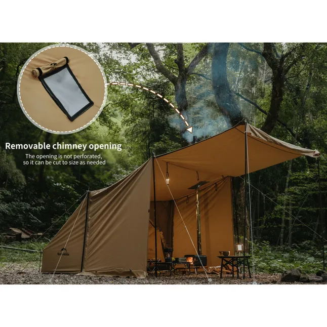 Намет одномісний із тентом Naturehike CNK2450WS026, коричневий — Photo 3