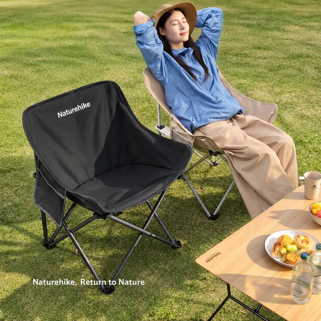 Крісло туристичне складане Naturehike Stellaluna T01 CNH23JU13002, L, чорний — Photo 1