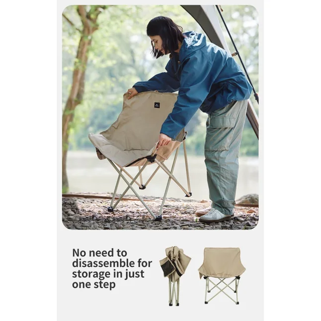 Стул складной Naturehike Stellaluna T01 CNH23JU13002, L, бежевый — Photo 10