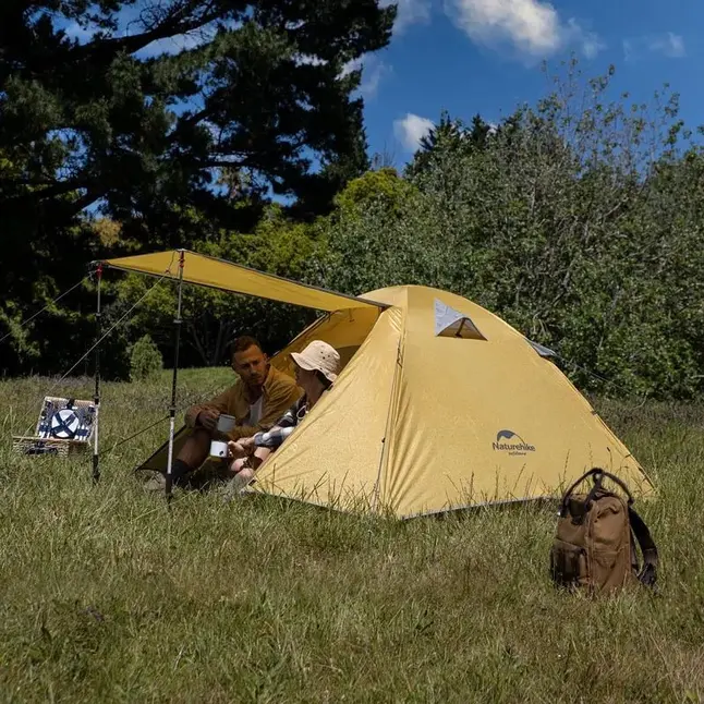 Намет тримісний Naturehike P-Series NH18Z033-P 210T/65D, темно-синій — Photo 2