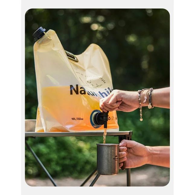Складаний контейнер для води з поліетилену Naturehike CNK2450CF027, 10 л, жовтий — Photo 2