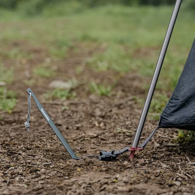 Кілки туристичні полегшені Naturehike CNK2650PJ014, V-подібні, 14 см, 6 шт, сірий — Photo 3