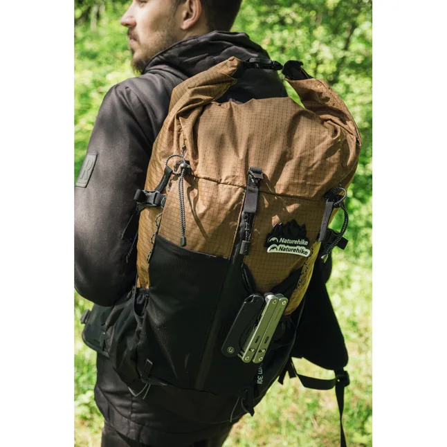 Рюкзак туристичний Naturehike Helium CNK2300016, 30+5 л, коричневий — Photo 12