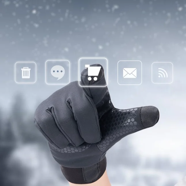 Рукавички вологозахисні Naturehike NH19S005-T, розмір М, темно-блакитні — Photo 2
