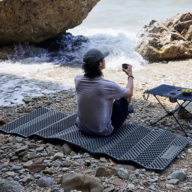 Килимок складаний IXPE Naturehike CNK2300DZ017, алюмінієва плівка, 200x65х2 см, темно-блакитний — Photo 4