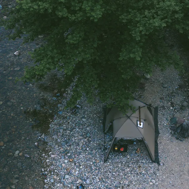 Намет двомісний з великим тамбуром та навісом Naturehike Shandi CNK2300ZP017, сірий — Photo 5