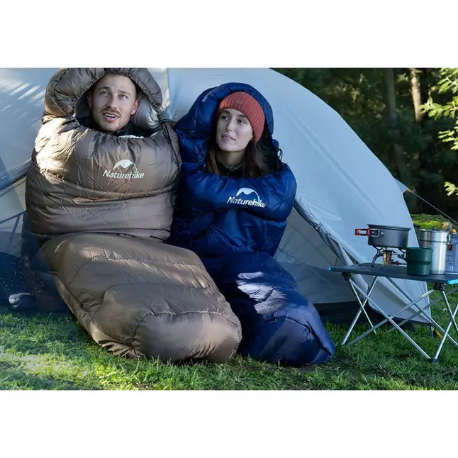 Спальник с капюшоном Naturehike MJ300 CNK2300SD014, темно-голубой — Photo 5