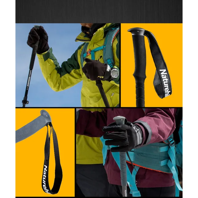 Трекинговая палка Naturehike NH17D017-D, 56-120 см, черная — Photo 4