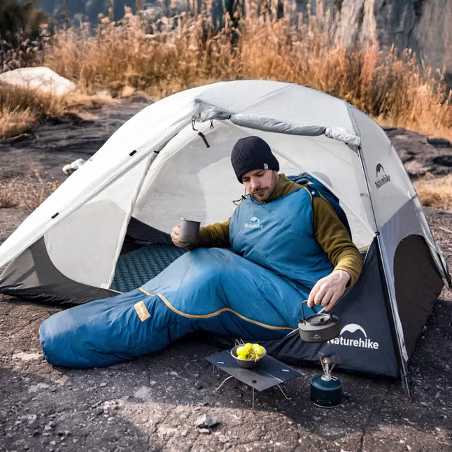 Спальник Naturehike Pro MG120 CNK2550WS044, p-p L, голубой — Photo 1