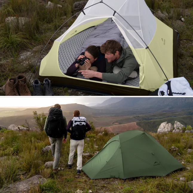 Намет надлегкий тримісний Naturehike Cloud Up Pro CNK2350WS020, 20D, зелений — Photo 2