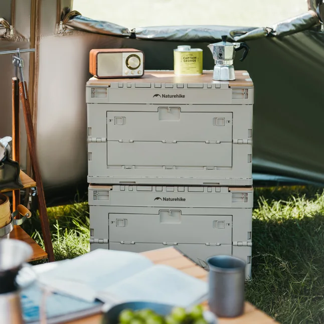 Складаний контейнер Naturehike CNK2450XB020, 23 л, бежево-сірий — Photo 9